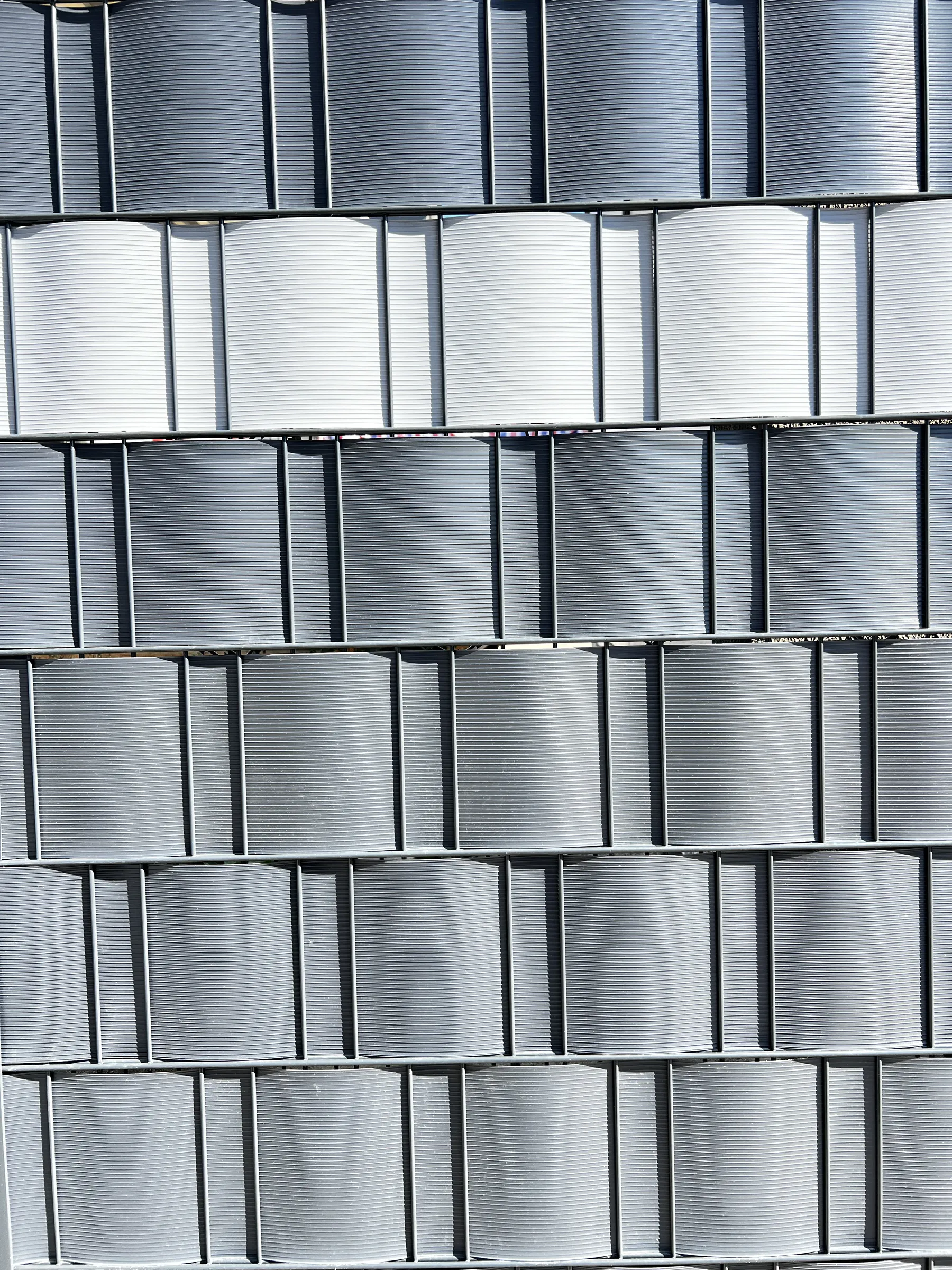Rolls of privacy strip in four colours