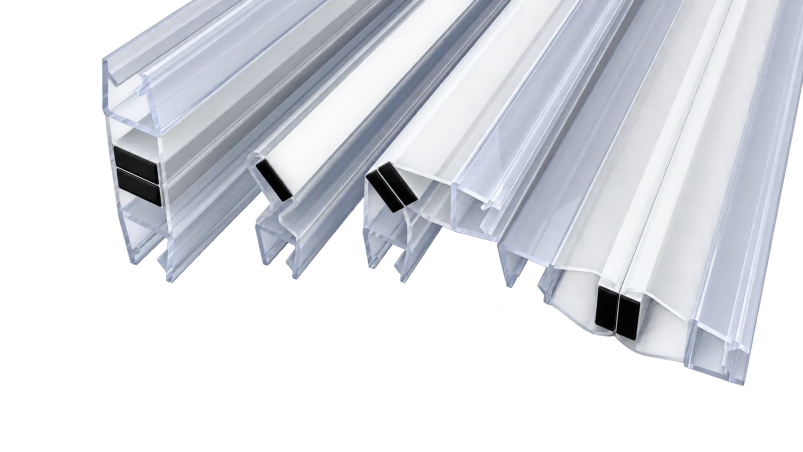 Clear sealing profiles, modelled in 3D
